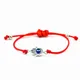 BPPCCR – bracelet amulette porte-bonheur couleur argent Hamsa main Lion corde rouge fil tressé