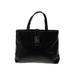 Lauren by Ralph Lauren Leather Satchel: Black Solid Bags