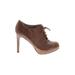 Lauren Blakwell Ankle Boots: Brown Solid Shoes - Women's Size 8 1/2 - Round Toe