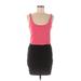 Guess Casual Dress - Bodycon Scoop Neck Sleeveless: Pink Solid Dresses - Women's Size Medium