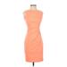 Calvin Klein Cocktail Dress - Sheath: Orange Solid Dresses - Women's Size 0 Petite