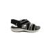 Clarks Sandals: Black Print Shoes - Women's Size 6 - Open Toe