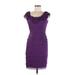 Adrianna Papell Cocktail Dress - Party: Purple Print Dresses - Women's Size 6 Petite