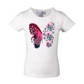 happy girls - T-Shirt Schmetterling Mit Pailletten In Ecru, Gr.152