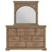 Avalon Furniture 7 Drawer 68.5" W Dresser w/ Mirror Wood in Brown | 83 H x 68.5 W x 20 D in | Wayfair B00775 DM