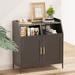 Latitude Run® Nibras 31.5" Sideboard Metal in Black/Gray | 33.46 H x 31.5 W x 13.78 D in | Wayfair D4767AB0B79D45FFBA907B13D1476B1A