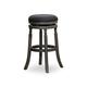 Wildon Home® Myalise swivel bar stools, bar stools, counter stool Wood/Upholstered in Gray/Black | 30 H x 17 W x 17 D in | Wayfair