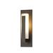 Hubbardton Forge Vertical Bar Outdoor 1 - Bulb 7.5" H Outdoor Flush Mount Aluminum/Glass/Metal in Gray/Brown | Wayfair 307285-05-H66