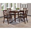 Red Barrel Studio® 7 - Piece Solid Wood Dining Set Wood/Upholstered in Brown | Wayfair A619C6F6CB38446FA7AA74E23C874149