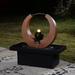 Orren Ellis Russel Metal Fountain w/ Light in Brown | Wayfair ECFCAAD557194C7DBFEF4B2EF25399D6