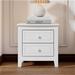 Red Barrel Studio® Gliceria Solid + Manufactured Wood Nightstand Wood in White | 19.7 H x 19.3 W x 15.6 D in | Wayfair