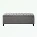 Red Barrel Studio® Nertie Blend Storage Bench Polyester/Wood/Upholstered in Gray | 18.89 H x 50.3 W x 19.29 D in | Wayfair