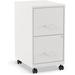 Inbox Zero Maidie 14" Wide 2 -Drawer Mobile Steel File Cabinet Metal/Steel in Gray/White | 26 H x 14 W x 18 D in | Wayfair