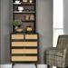 Bayou Breeze Lonan 4 - Drawer Dresser Wood in Brown/Yellow | 38.58 H x 31.49 W x 15.74 D in | Wayfair A3BF4C1C2B48421D877FF843B8A4F806