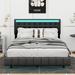 Ivy Bronx Laimis Vegan Leather Platform Bed Upholstered/Faux leather in Black | 43 H x 57.6 W x 78 D in | Wayfair 4A15DB1DC539400AB3F4E1F3FB293D82