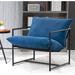 Arm Chair - Wrought Studio™ Modern design metal frame arm chair in Blue | 33.8 H x 32.6 W x 37.4 D in | Wayfair 37A9D9F1E1CA4439A92FFEB229F0A44D