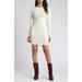 Compact Long Sleeve Rib Sweater Dress