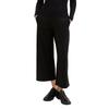 Culotte TOM TAILOR DENIM, Damen, Gr. XXL (44), N-Gr, schwarz (deep schwarz), Web, Obermaterial: 96% Polyester, 4% Elasthan, unifarben, casual, gerade normal, Hosen, mit Eingrifftaschen