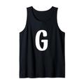 Alphabet Men Women Letter G Tank Top