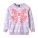 Baby Sweater Toddler Boys Girls Winter Long Sleeve Cartoon Heart Bowknot Knit Warm For Children Clothes Top Sweatshitr Purple 8 Years-9 Years