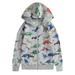 Cathalem Big Kid Childrenscostume Toddler Coats Pack of Hoodies Boys Toddler Lightweight Zip Up Hooded Sweatshirt Kids Dinosaur Long Sleeve Sweat (Grey 9-10 Years)