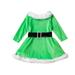 kpoplk Christmas Dresses for Girls Toddler Girls Long Sleeve Christmas Party Princess Dress For Kids Babys Clothes Xmas Green 4-5 Y