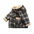 Cathalem Big Kid Coat Toddler Coats Coats for Juniors Girls Boys Girls with Thick Coat Of Long Woolen Cloth Coat Girls Light (Black 3-4 Years)