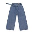 Toddler Pants Tollder Girl High Elastic Waist Flare Leg Casual Long Wide Leg Bag Jeans Trousers Fall Outfits