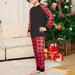 Feancey Family Christmas Pajamas 2023 Trendy Xmas Pjs Long Christmas Pajamas for Family Xmas Pjs Matching Sets Long Sleeve Shirts and Pants Pjs Set Funny Holiday Santa Sleepwear Outfits