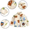Esaierr Toddler Kids Fleece Jacket for Baby Boys Girls Winter Coat Long Sleeve Thick Padded Warm Tops Outerwear for Newborn 9M-7Y