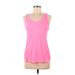 Tek Gear Active Tank Top: Pink Color Block Activewear - Women's Size Medium