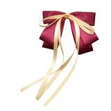 Women s Hair Clip Long Tailed Tassel Ribbon Bow Clip Girl Solid Color Accessory Hair Clip Claw Bow