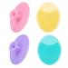 4 Pack Face Scrubber Soft Silicone Facial Cleansing Brush Face Exfoliator Blackhead Acne Pore Pad Cradle Cap Face Wash Brush for Deep Cleaning Skin Care(Multicolor )