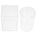 Transparent Pen Holder Makeup Brush Holders Acrylic Organizer Geometric Shapes Stand Pencil Cup Office 2 Pcs