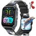 EIGIIS 1.83 Military Smart Watch for Men with Bluetooth Calls 3ATM Waterproof Rugged Smartwatch for iPhone Android 100+ Sport Modes Outdoor Fitness Tracker