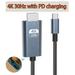 USB-C to HDMI cable 4K Type C USB to HDMI 4k adapter converter cable with power PD charging for Apple Macbook pro Dell Lenovo 4K 30Hz with PD 1.8M