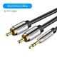 RCA Cable 3.5mm to 2RCA Splitter RCA Jack 3.5 Cable RCA Audio Cable for Smartphone Amplifier Home Theater AUX Cable RCA Alloy Shell 3m