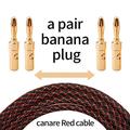 Canare L-4S8F speaker cable 1 Pair OFC audio cable HI-FI high-end amplifier speaker cable Banana plug cable a pair -banana plug 3m
