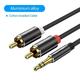 RCA Cable 3.5mm to 2RCA Splitter RCA Jack 3.5 Cable RCA Audio Cable for Smartphone Amplifier Home Theater AUX Cable RCA New Alloy Cotton 1 1.5m