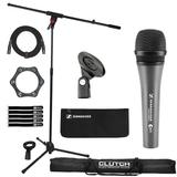 Sennheiser E-835-S Handheld Microphone (Cardioid Dynamic) with Microphone Boom Stand Package