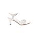 Easy Spirit Sandals: Silver Solid Shoes - Women's Size 8 - Open Toe