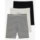 George Mono Stripe Cycling Shorts 3 Pack - White/Black