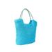 Women's Straw Tote Bag by Accessories For All in Blue