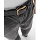 Calvin Klein Jeans classic flat 35mm leather belt in black/antique brass
