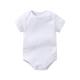 Slowmoose Baby Creeper Baby Rompers Short Sleeve Clothing, Pure Cotton Soft White 3M / 1 pc