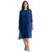 Plus Size Women's 2-Piece Lace Jacket Dress by Jessica London in Evening Blue (Size 14 W)