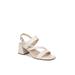 Wide Width Women's Celia Sandal by LifeStride in White Faux Leather (Size 7 1/2 W)