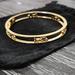 Coach Jewelry | Coach Logo Gold Bangle | Color: Gold | Size: Os