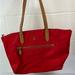 Michael Kors Bags | Michael Kors Red Kelsey Nylon Tote Bag | Color: Brown/Red | Size: Os