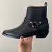 Madewell Shoes | Madewell Women’s Santiago Western Ankle Boot In Leather (New In Box) | Color: Black | Size: 9